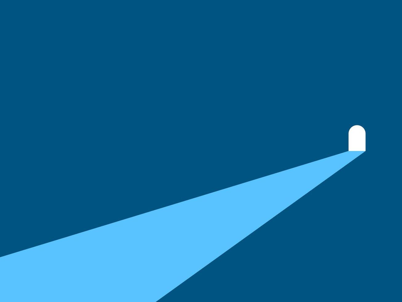 Opportunity. Light at the end of the tunnel vector