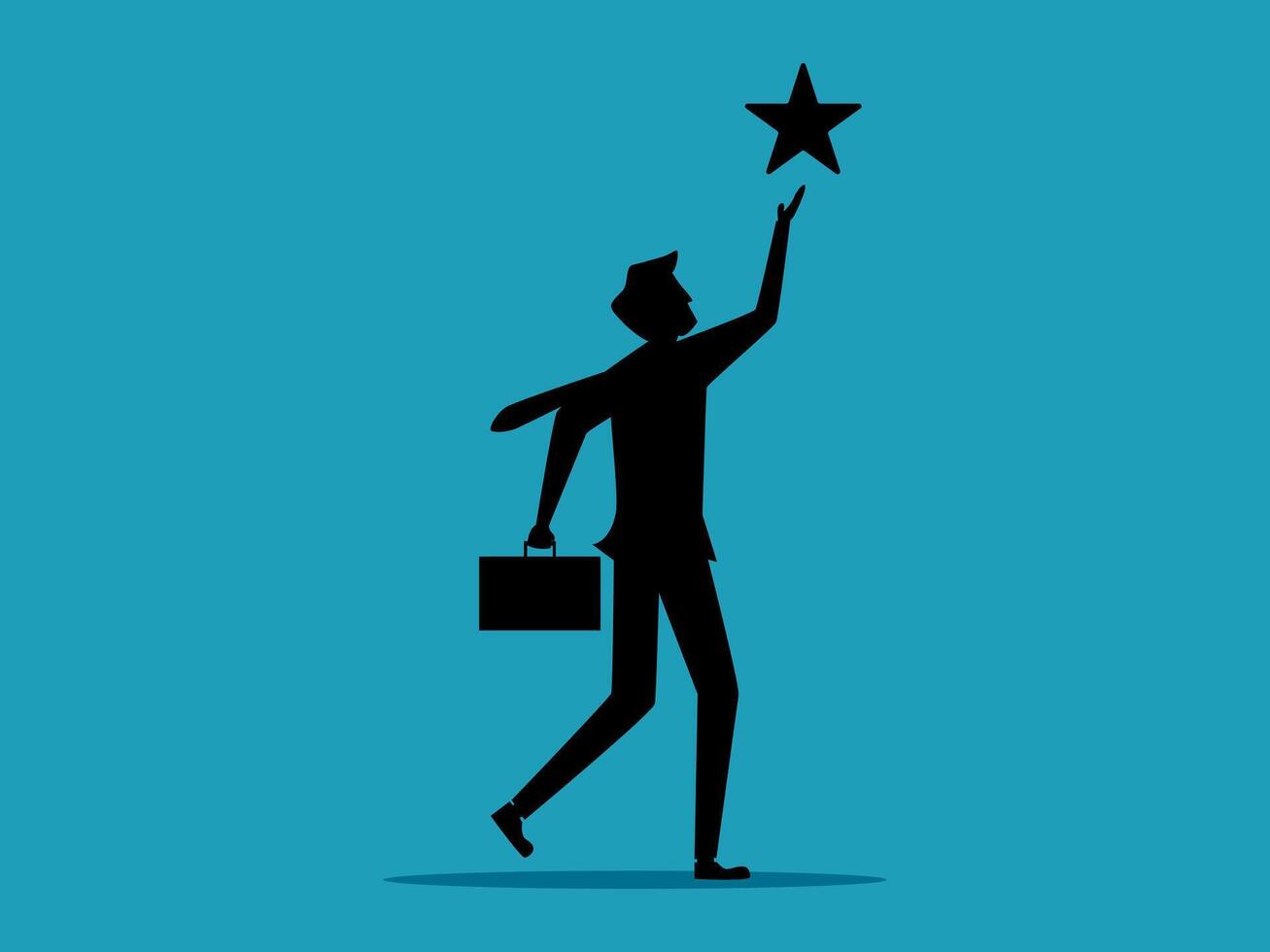businessman with star in hand vector