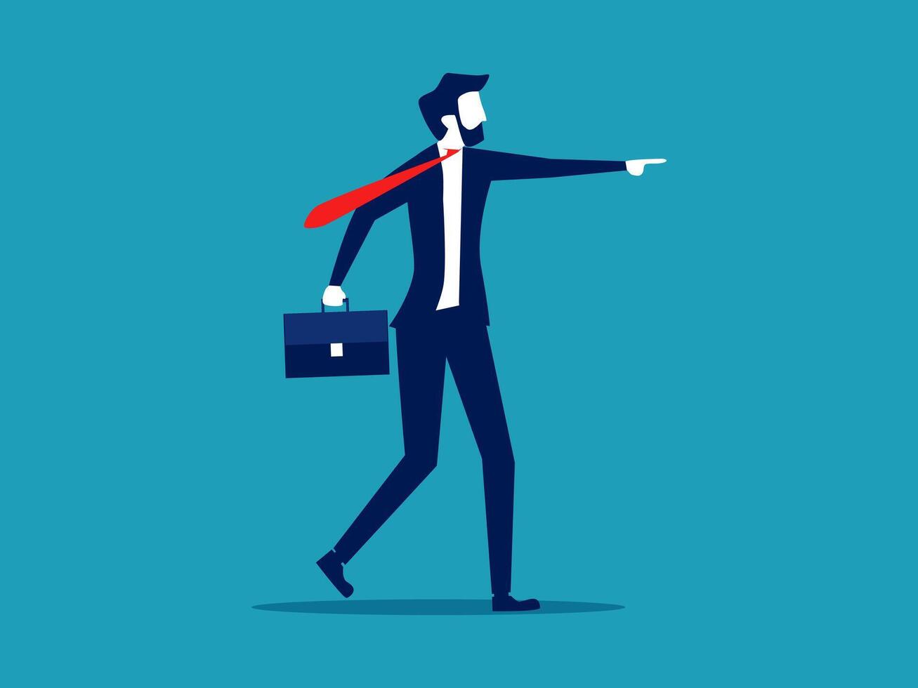 man with a briefcase pointing vector