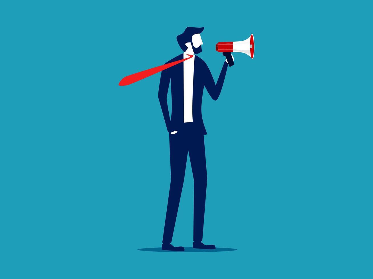 businessman with megaphone vector