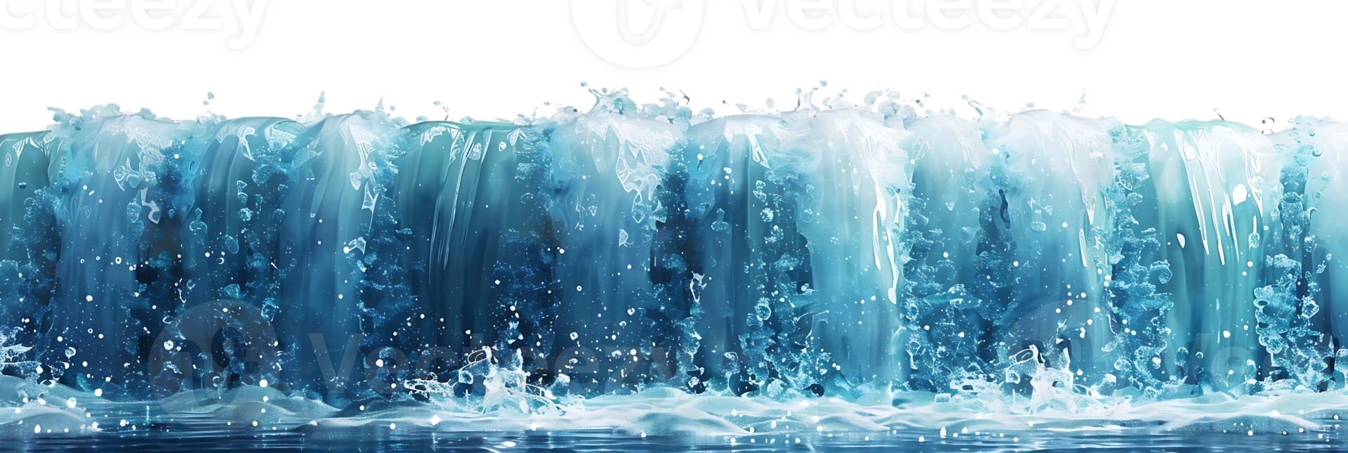 Waterfall Splash 3D Render Abstract Background png