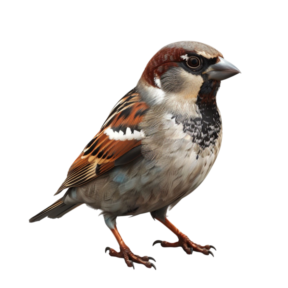 Sparrow Bird on Transparent Background. png