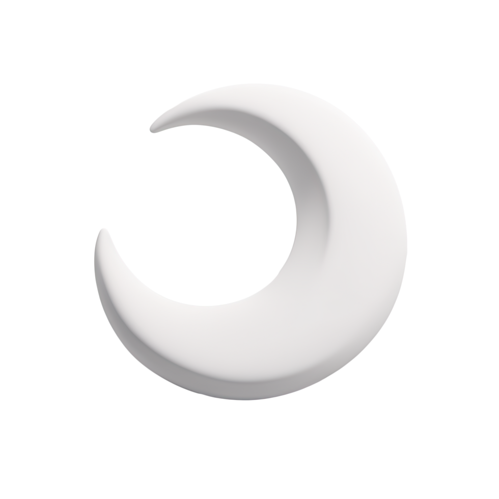 White crescent moon smooth icon moon Christmas moon png