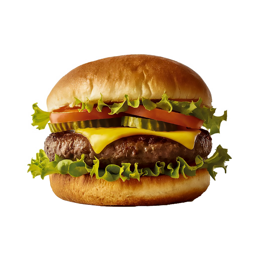 Classic Cheeseburger Isolated on a transparent background png