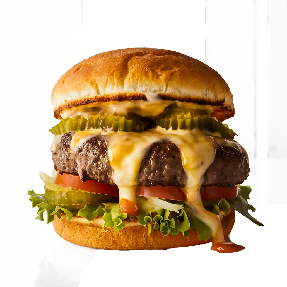 Classic Cheeseburger Isolated on a transparent background png