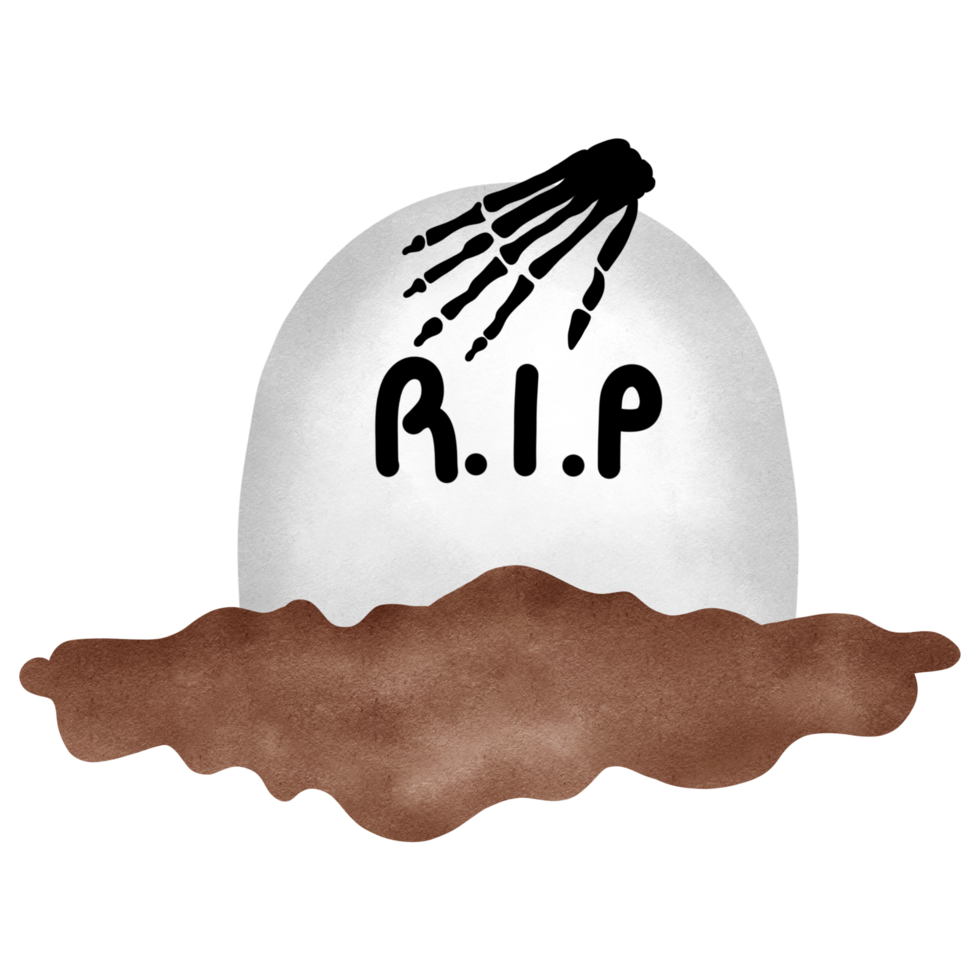 grave with hand bone png