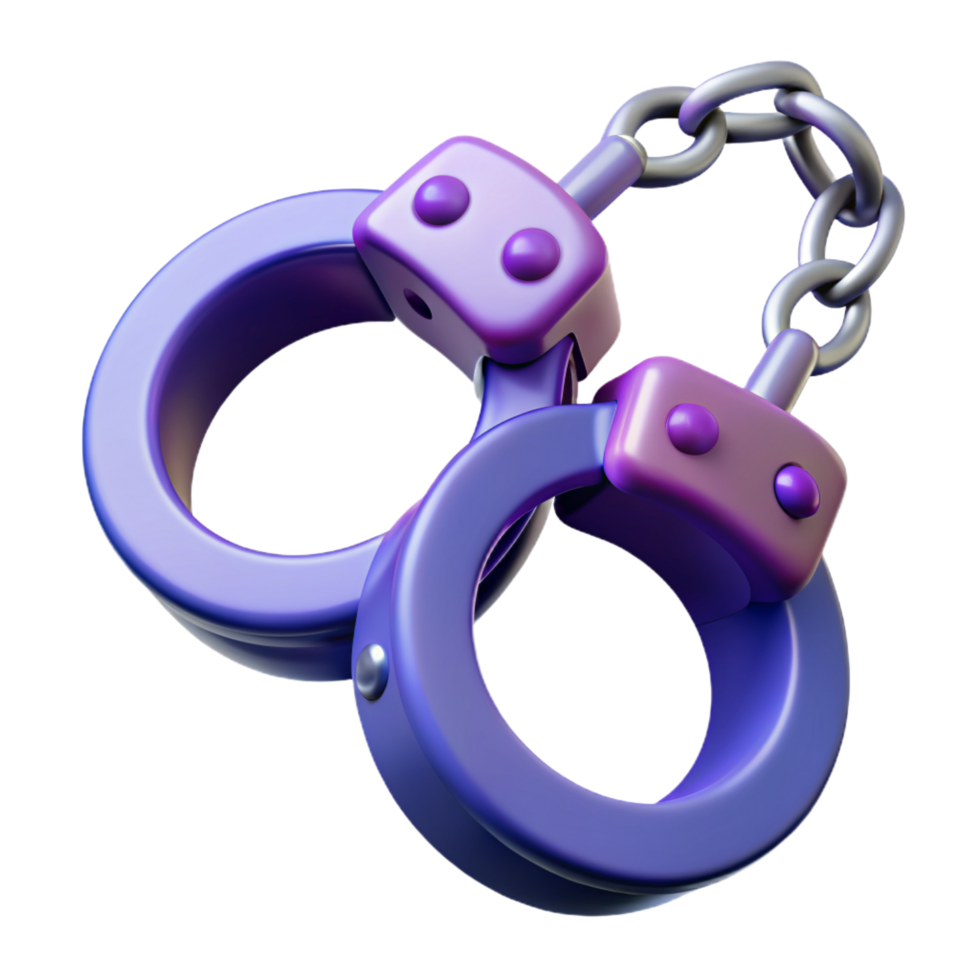 Handcuffs Criminal 3d Object png