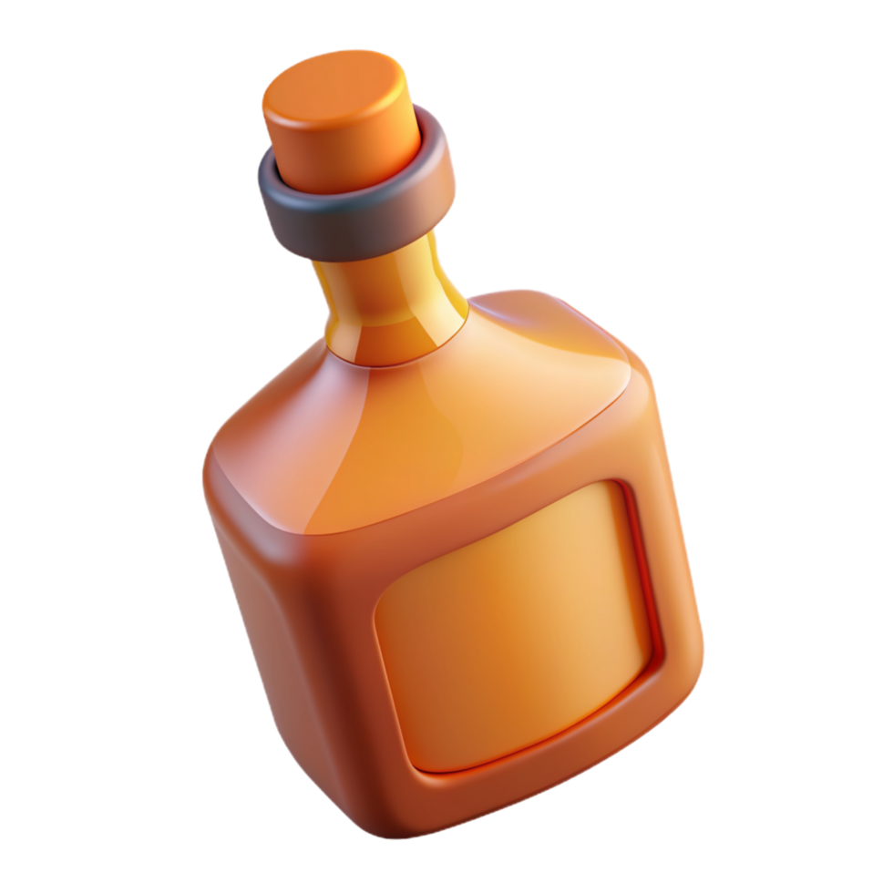 Liqueur Bottle 3d Render png