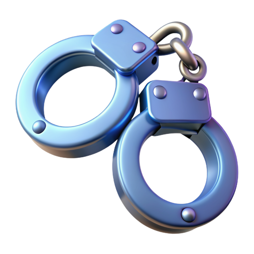 Handcuffs Criminal 3d Design png