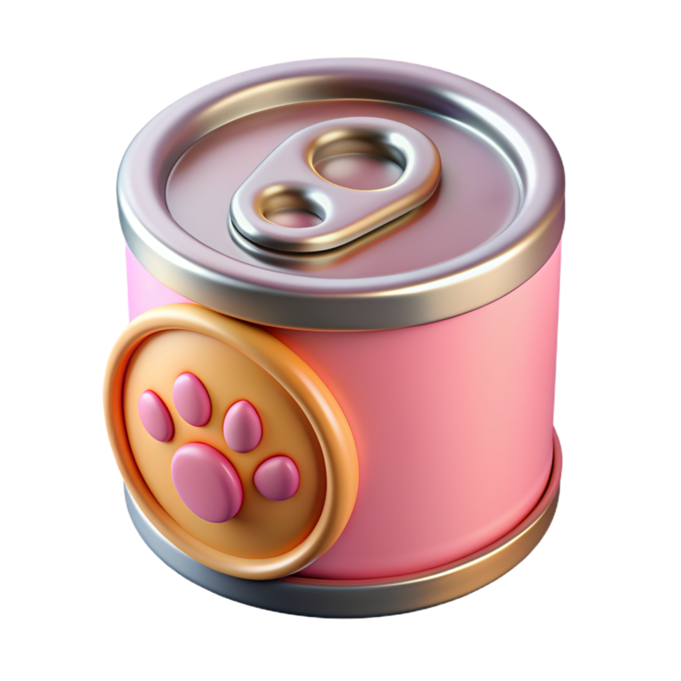 Canned Pet Food 3d Object png