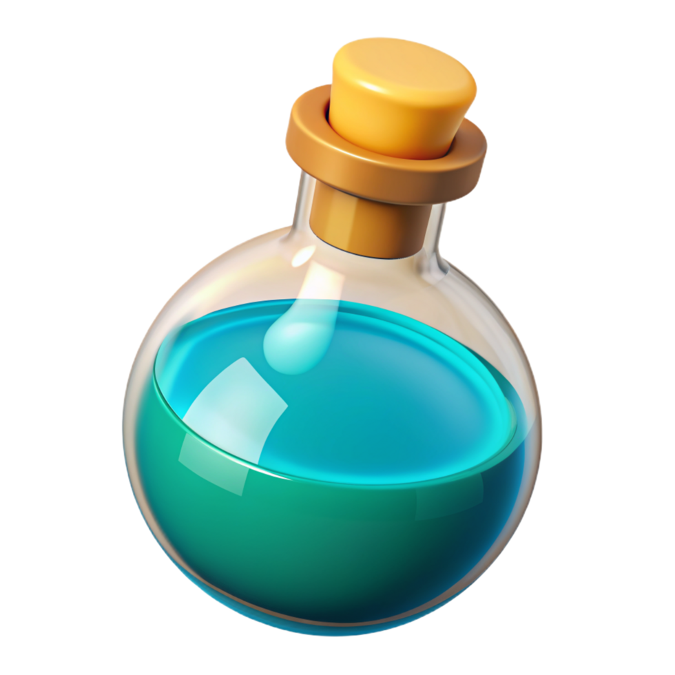 Potion Bottle 3d Object png
