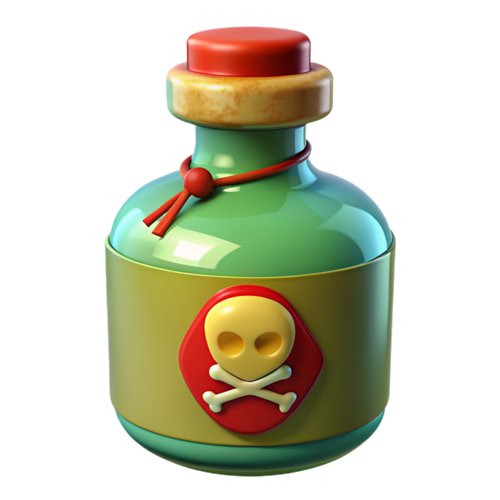 Poison Bottle 3d Illustration png