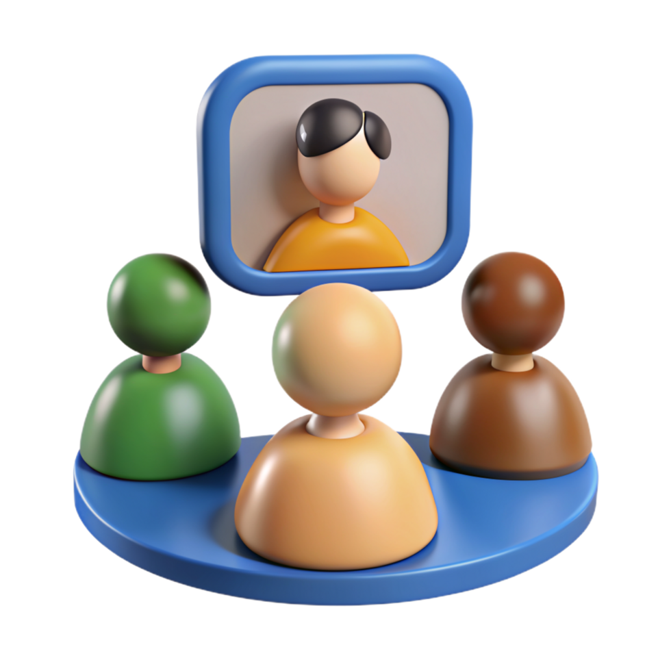 Online Meeting 3d Design png