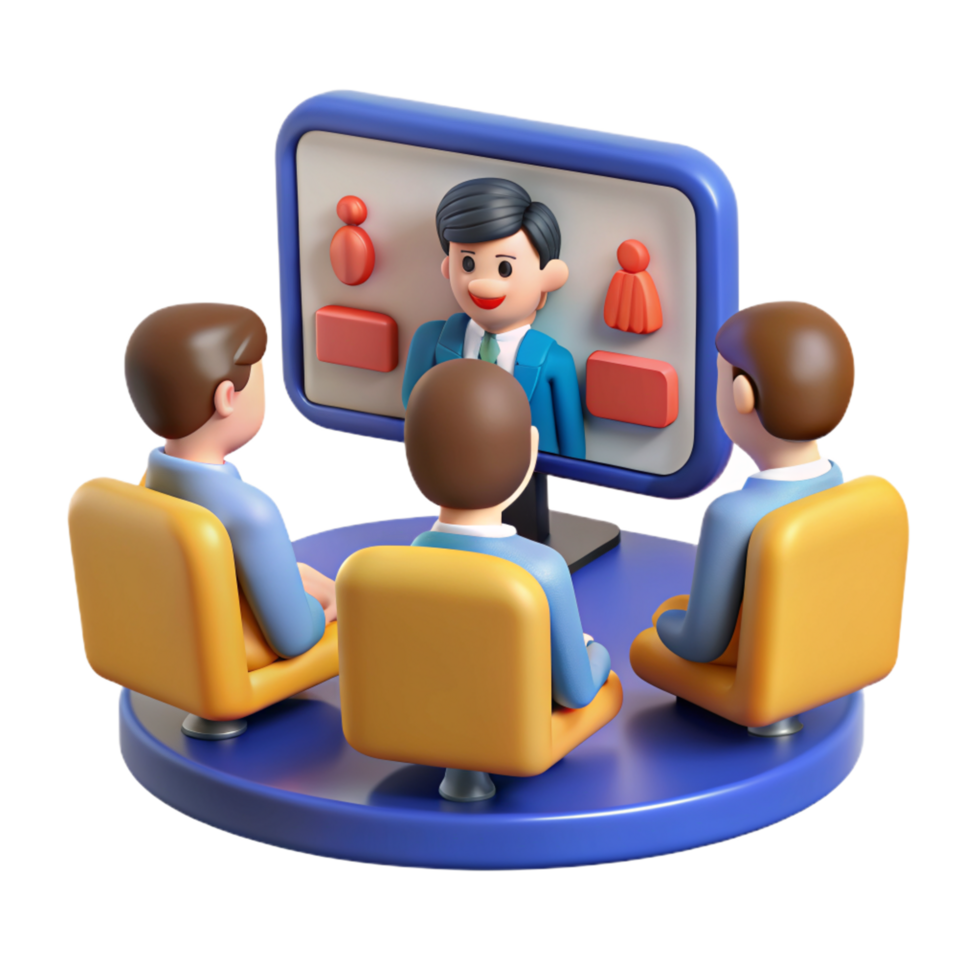 Online Meeting 3d Image png