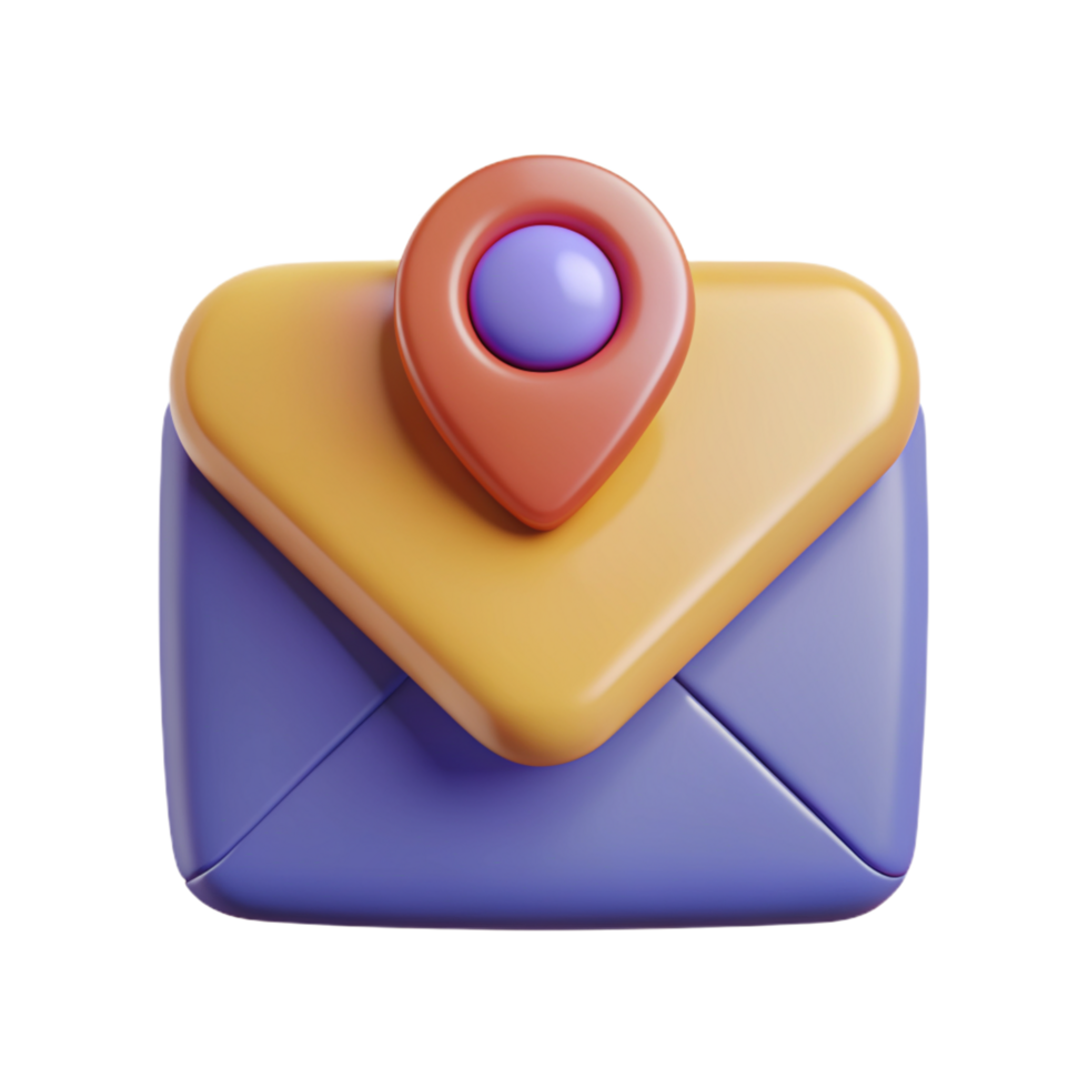 post med stift mark 3d framställa png