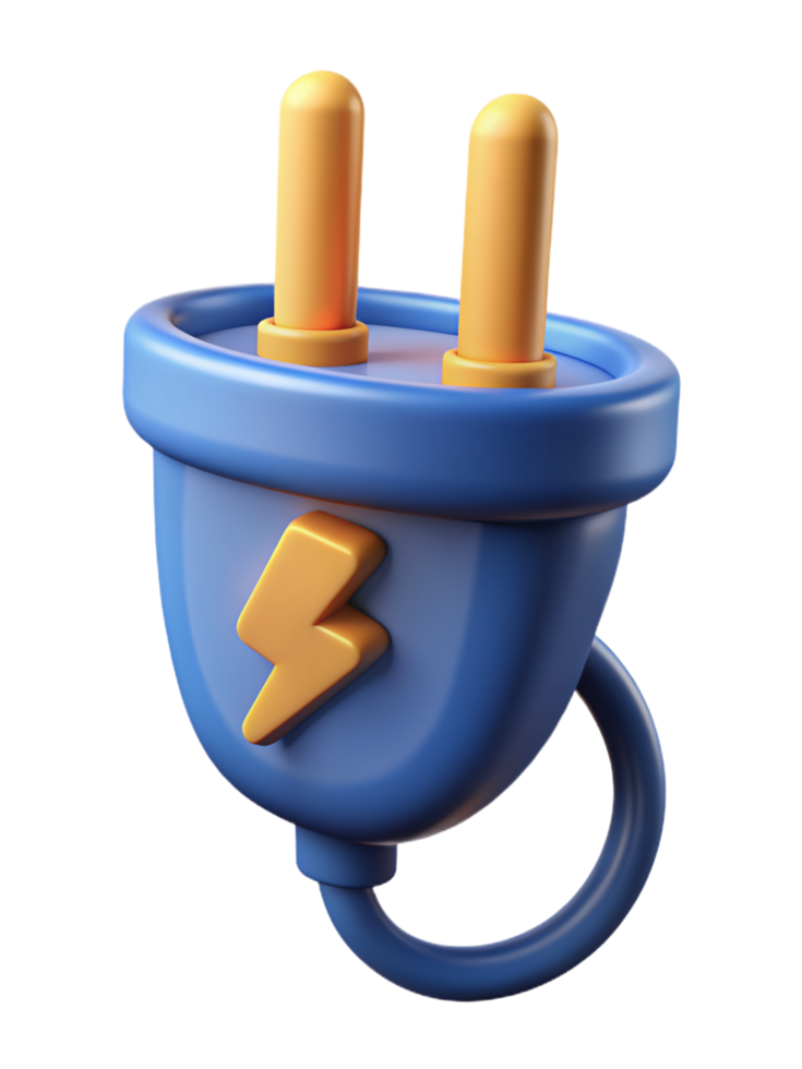 mise en charge concept 3d objet png