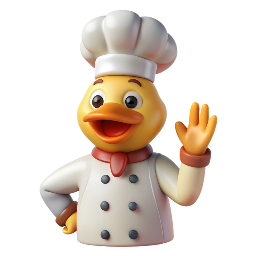 Duck as A Chef 3d Mascot png