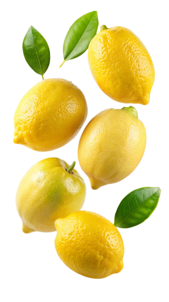 Flying Lemons Fruit Image Object png