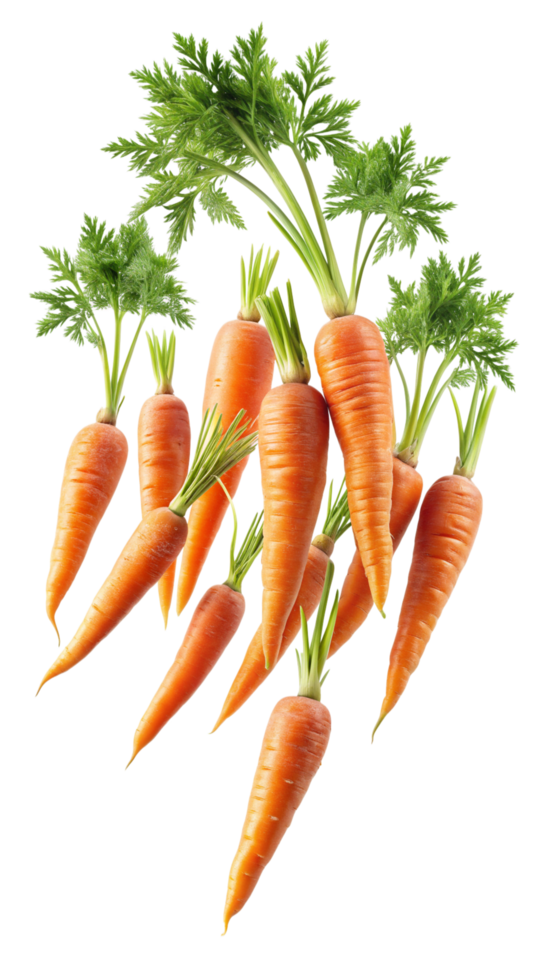 Fresh Flying Carrots Realistic Art png