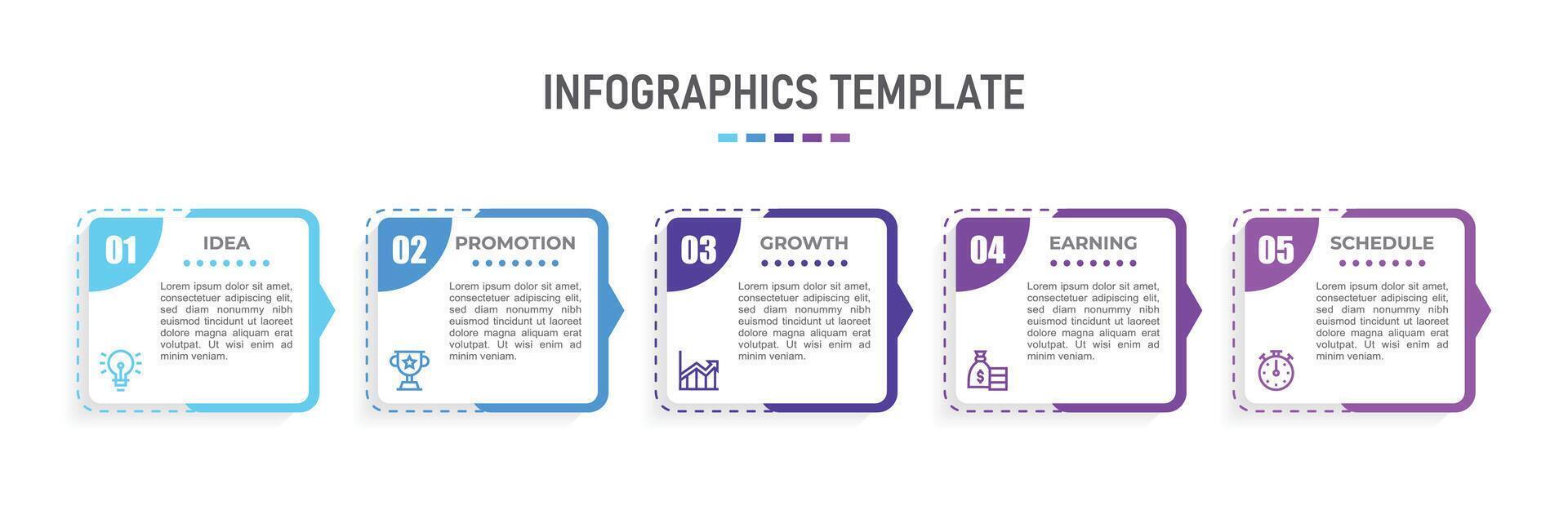 Infographic design with icons and 5 options or steps vector