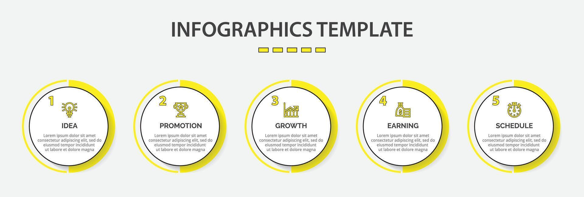 Infographic design with icons and 5 options or steps vector