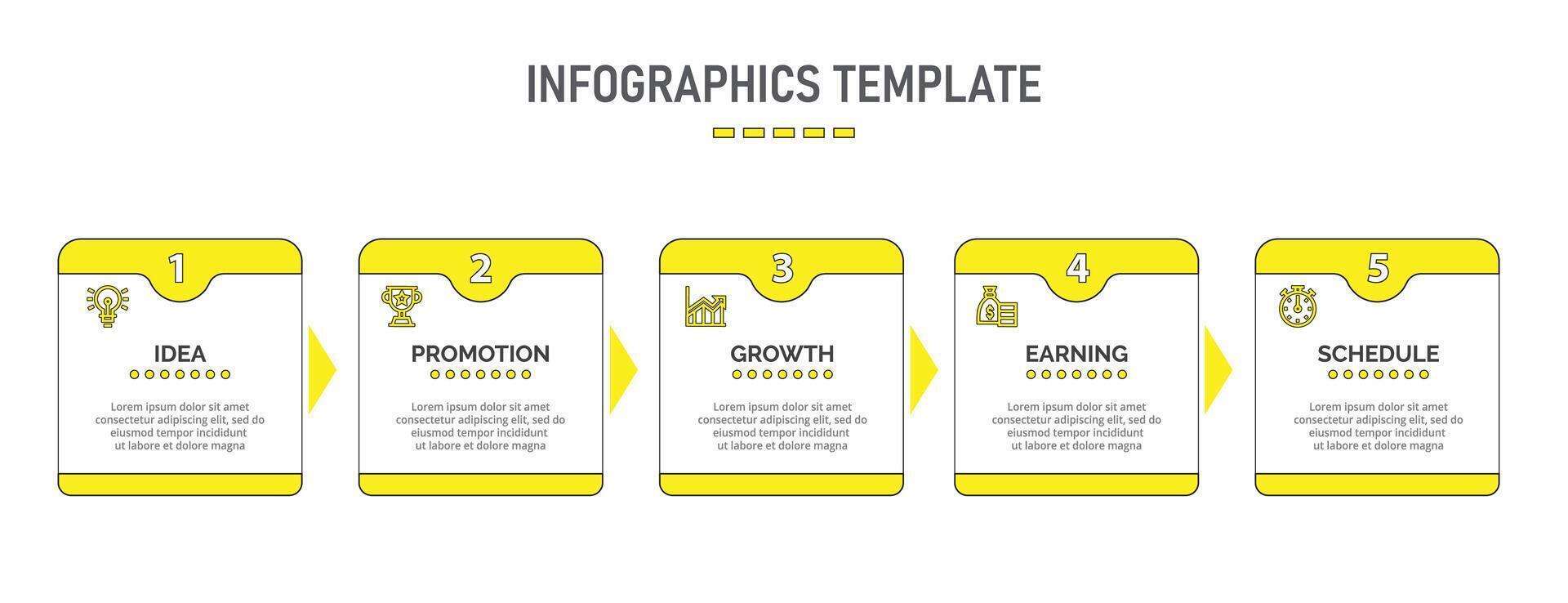 Infographic design with icons and 5 options or steps vector