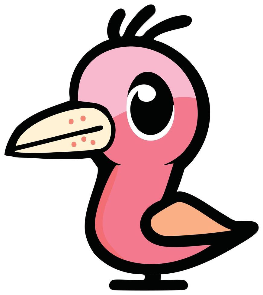 Cute Cartoon Bird vector