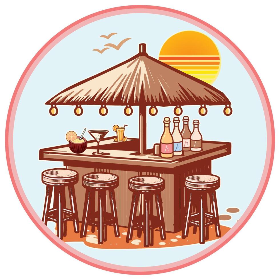 Summer Beach Bar vector