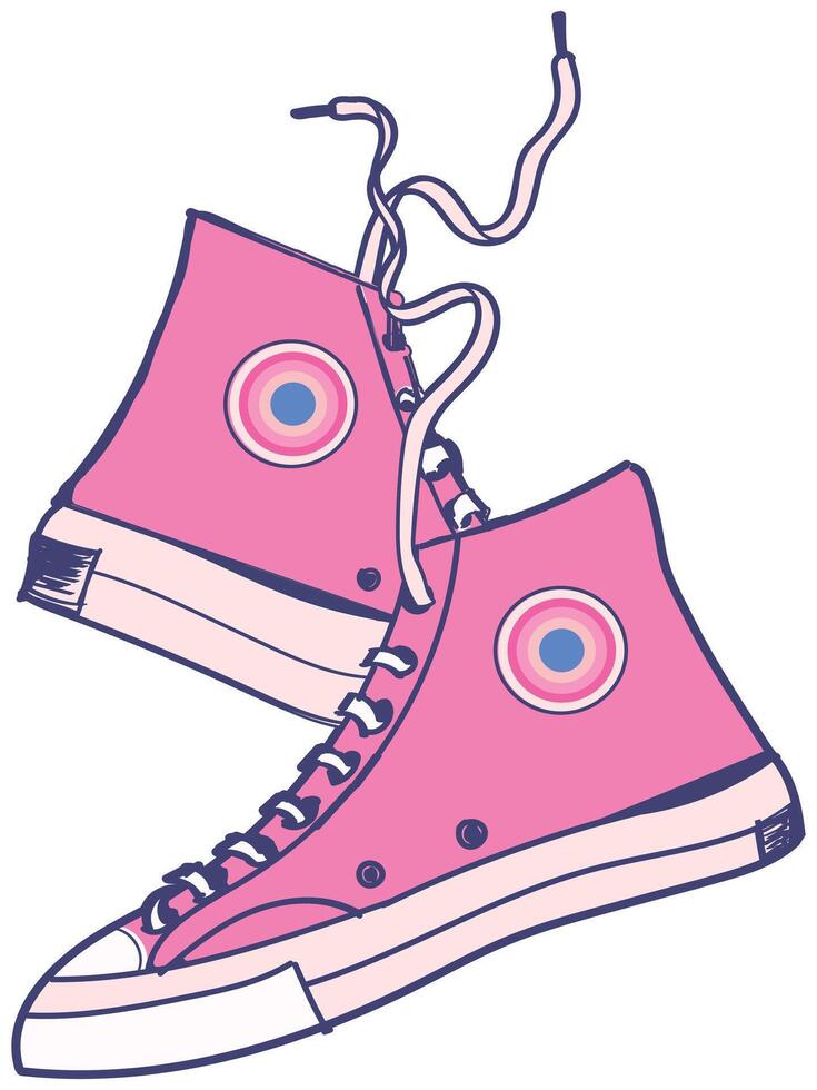 High Top Sneakers vector