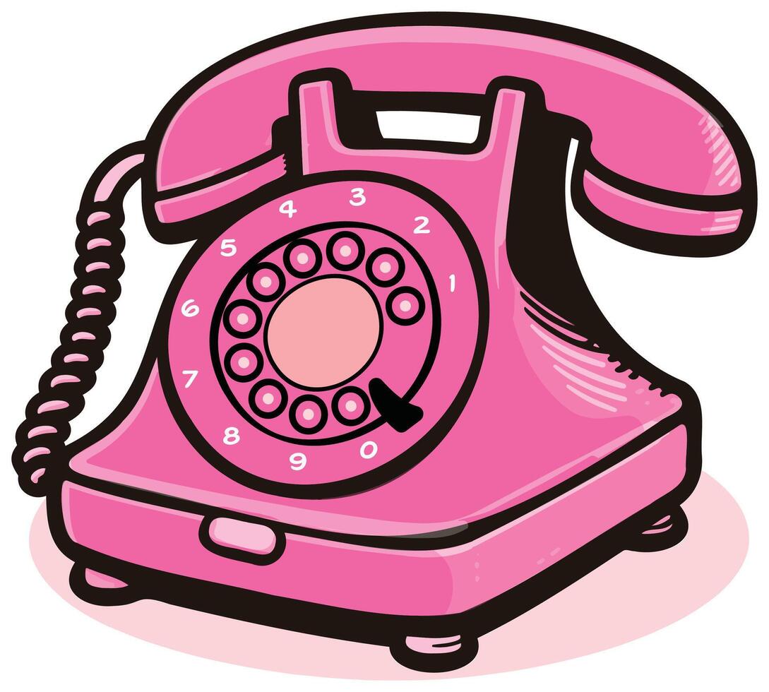 Retro Rotary Telephone vector