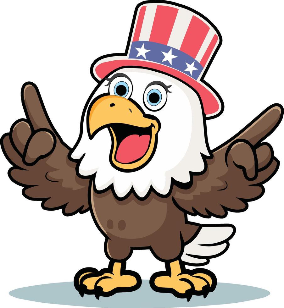 Cartoon Bald Eagle vector
