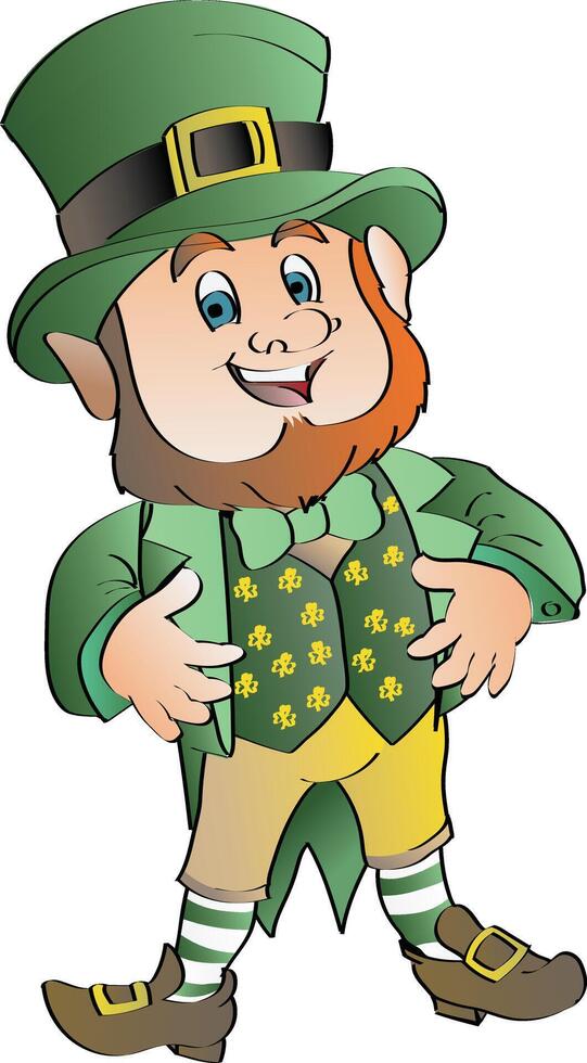 Cute Cartoon Leprechaun vector