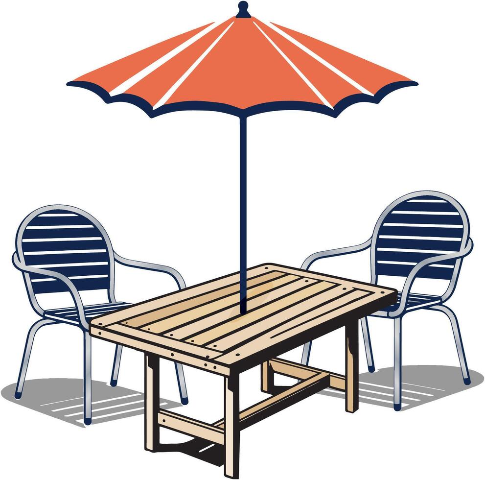 Outdoor Patio Table vector