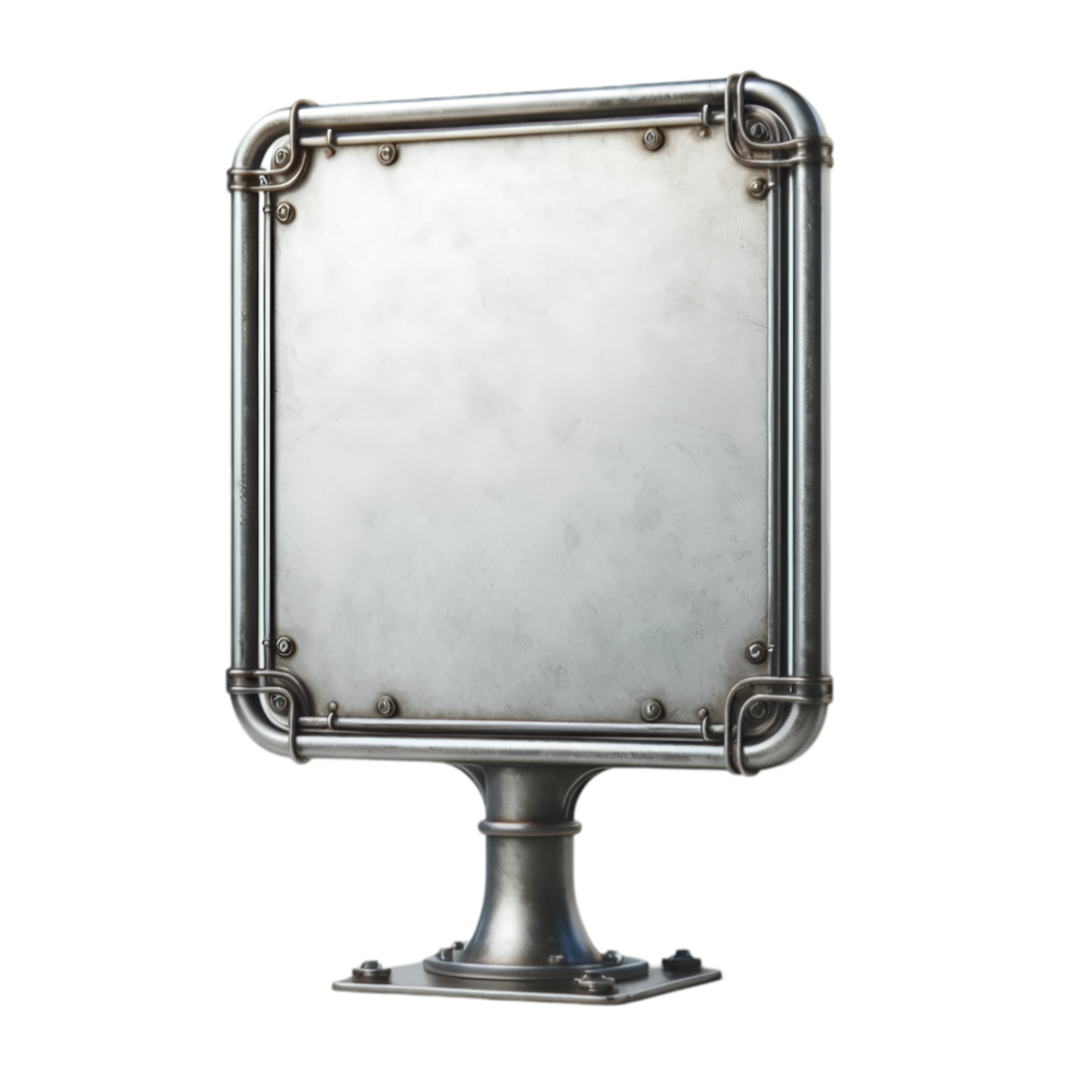 Old metal sign isolated from background png