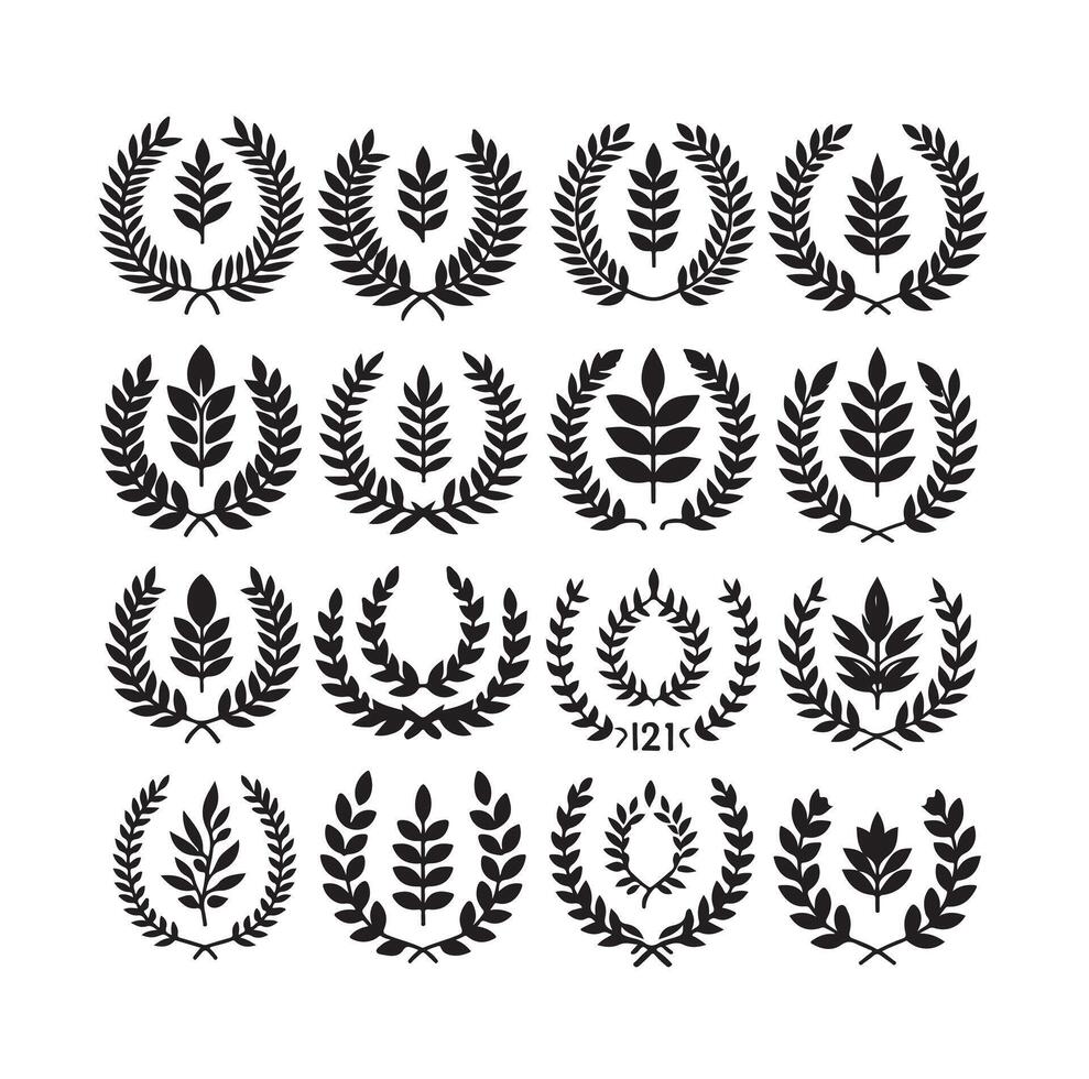 laurel sign illustration icon logo illustration vector