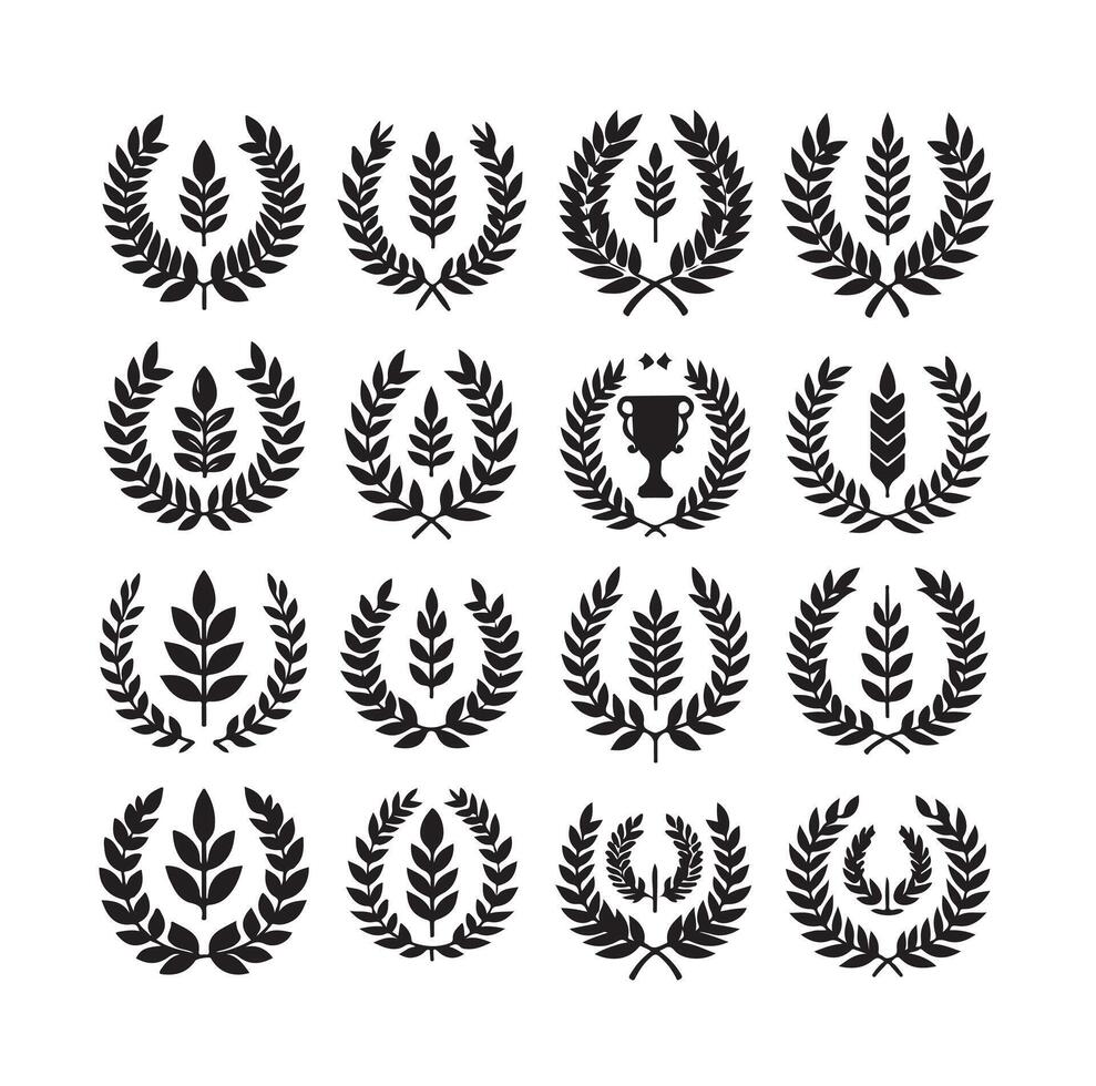 laurel sign illustration icon logo illustration vector