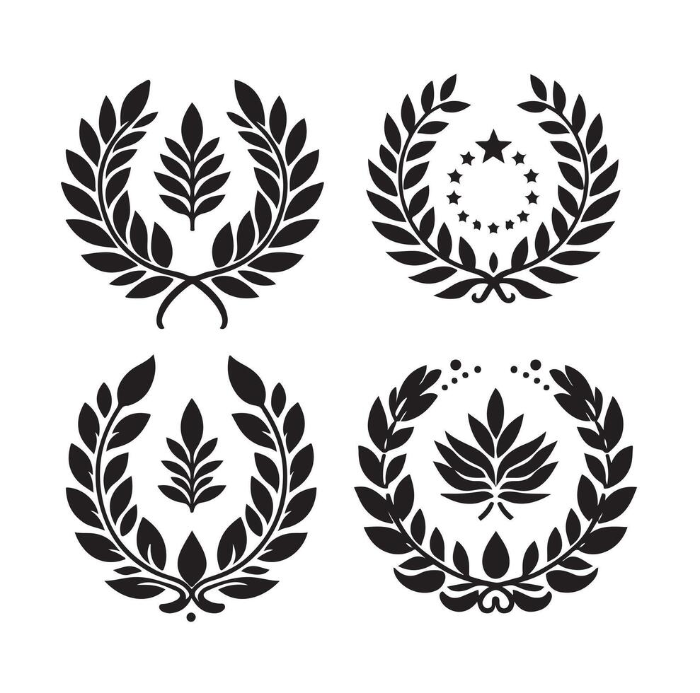 laurel sign illustration icon logo illustration vector