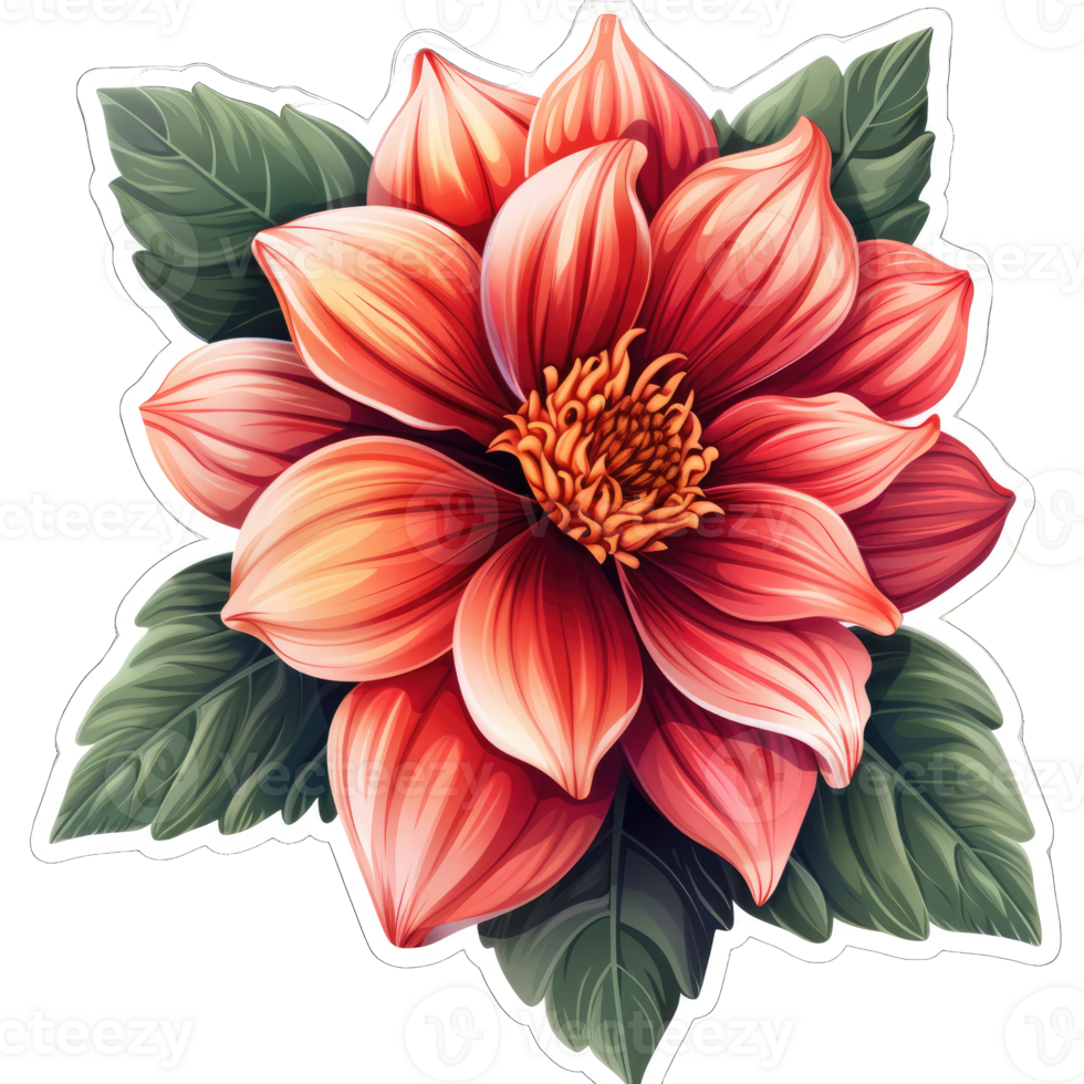 Colorful watercolor Flower png