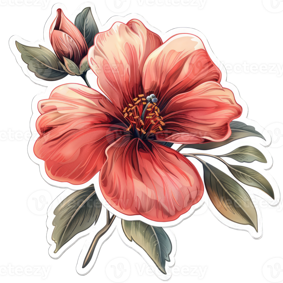 Colorful watercolor Flower png