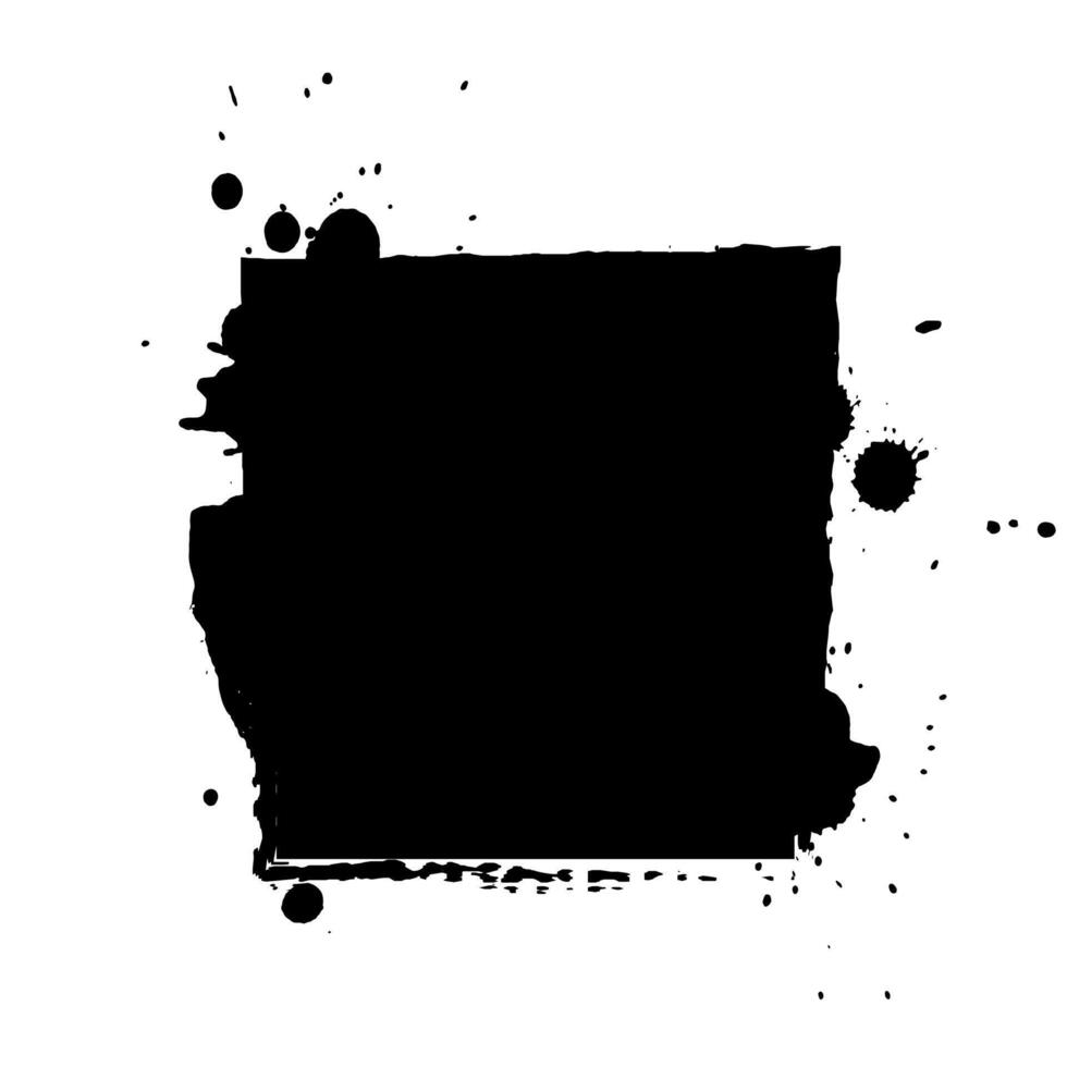 Grunge background. Grunge frame. Grunge border. Grunge black square on white background. vector