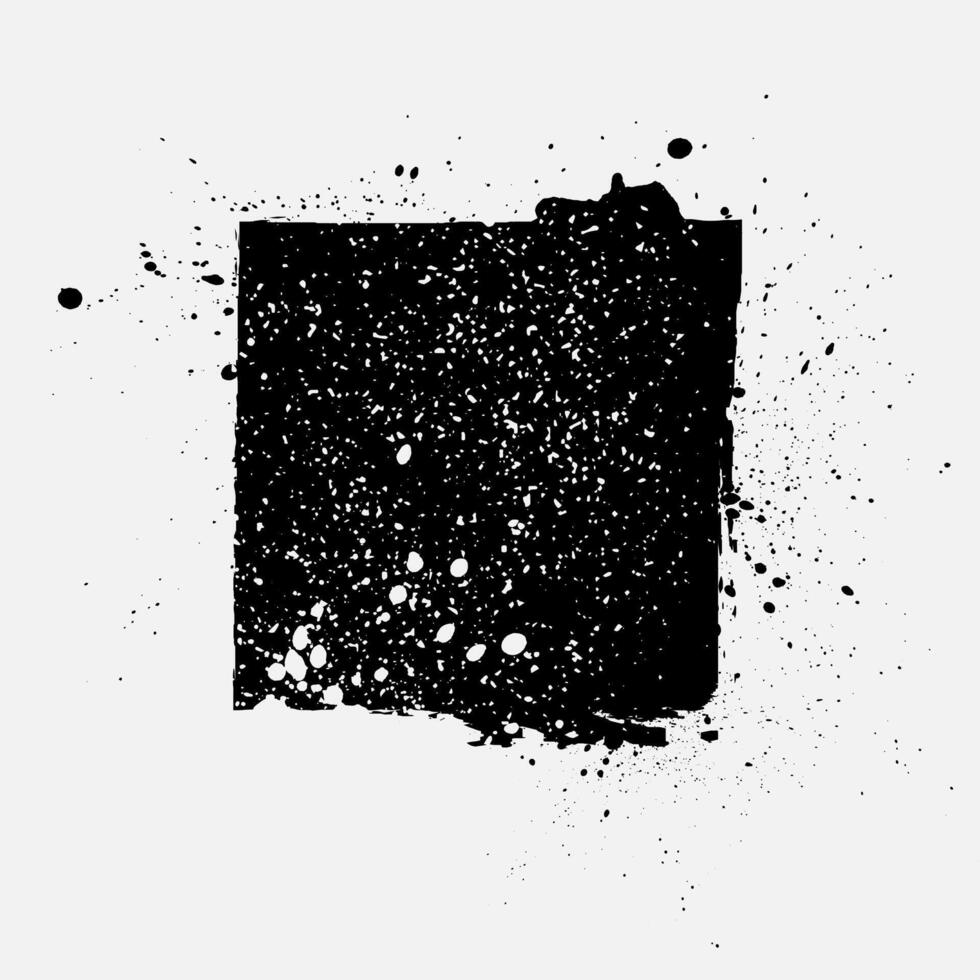 Grunge background. Grunge frame. Grunge border. Grunge black square on white background. vector