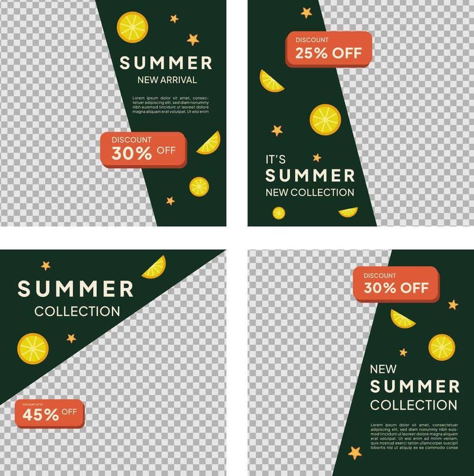 Fun summer template vector