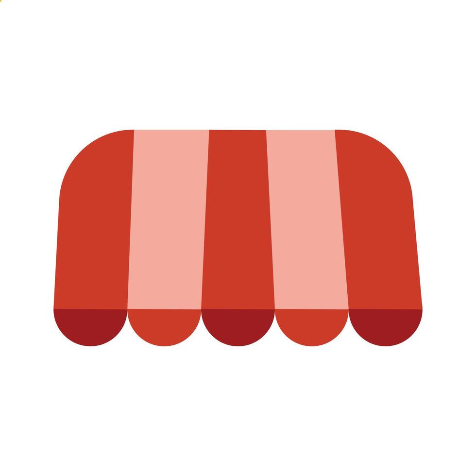 Awning icon. Flat illustration of awning icon for web design. illustration of a shop awning which can be used as a shop icon in the application. Illustration design element vector