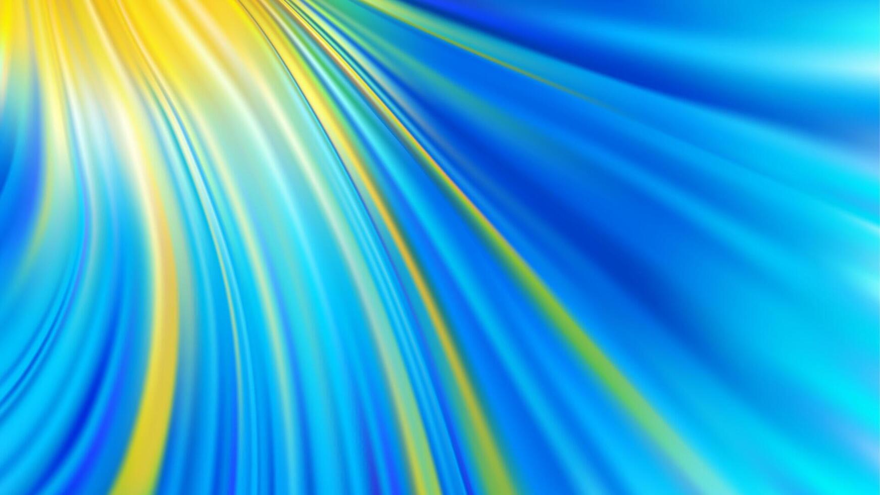 Abstract background with bright blue, gold stripes. Glowing gradient wallpaper. Flower petal. Colorful horizontal template. vector