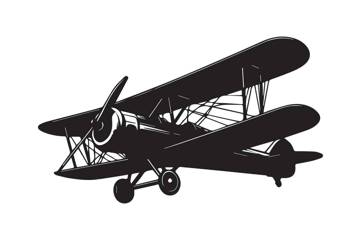Airplane silhouette Illustration Artwork vector