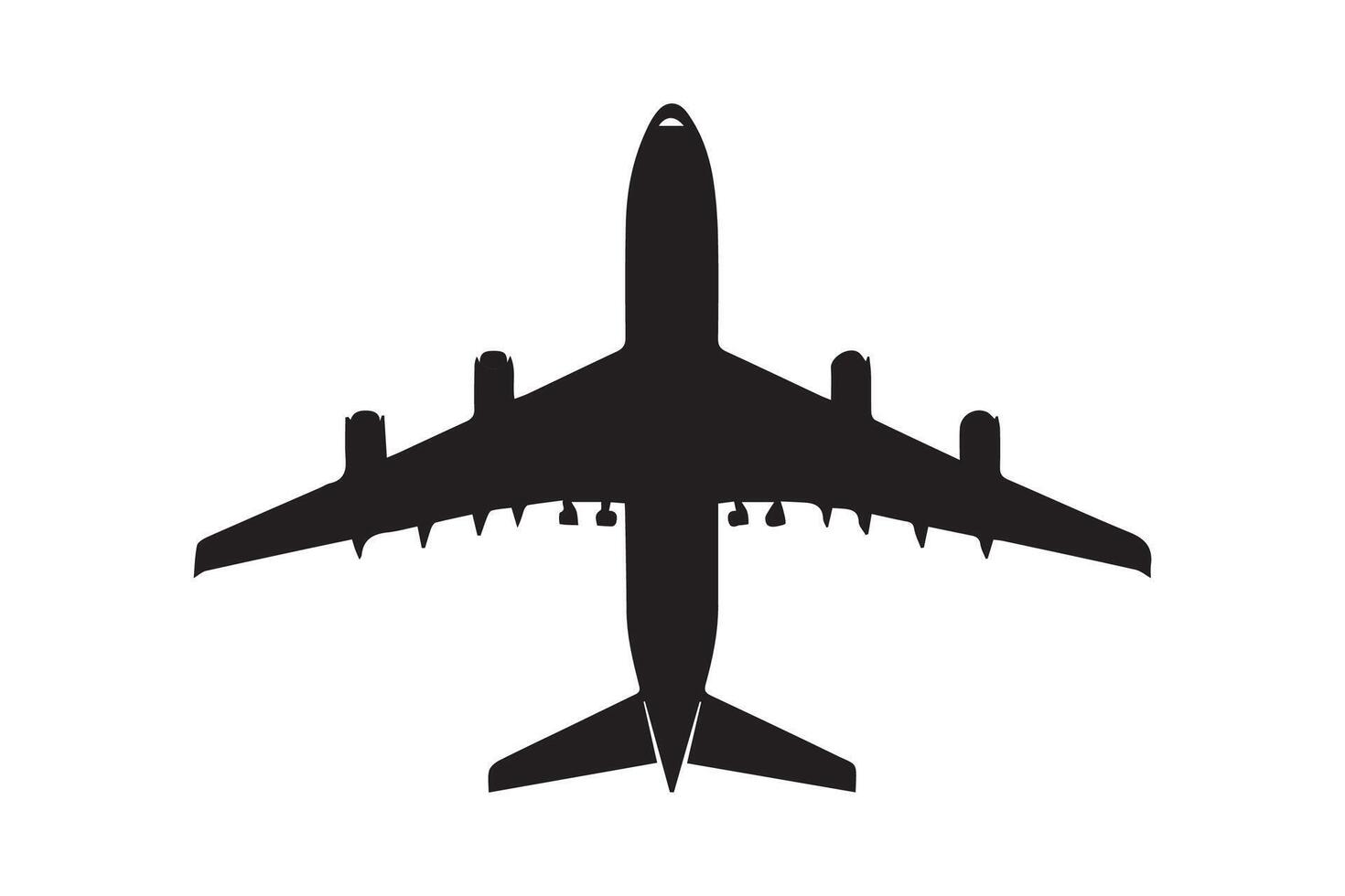 Airplane silhouette Illustration Artwork vector