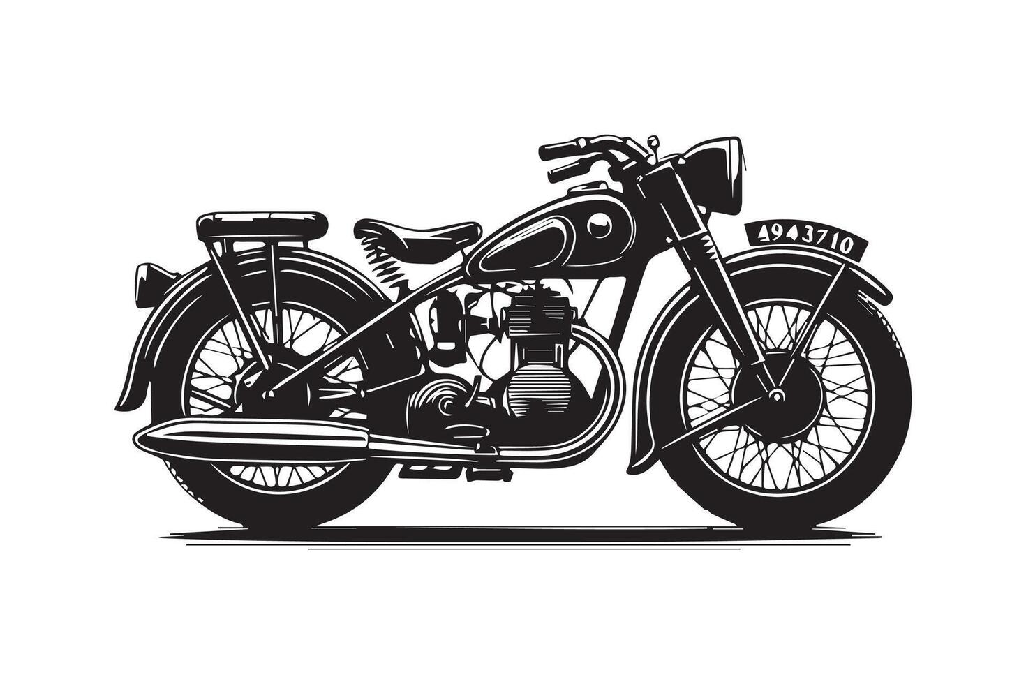 Motorcycle silhouette Illustration Artwork vector