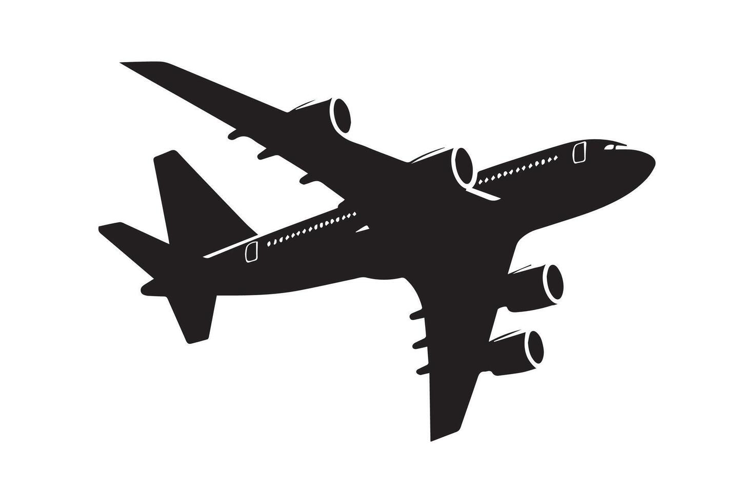 Airplane silhouette Illustration Artwork vector