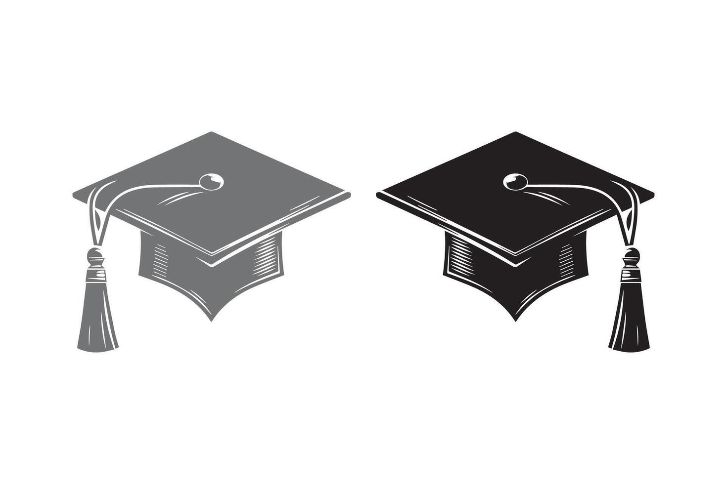 Graduation Hat silhouette Illustration Artwork vector