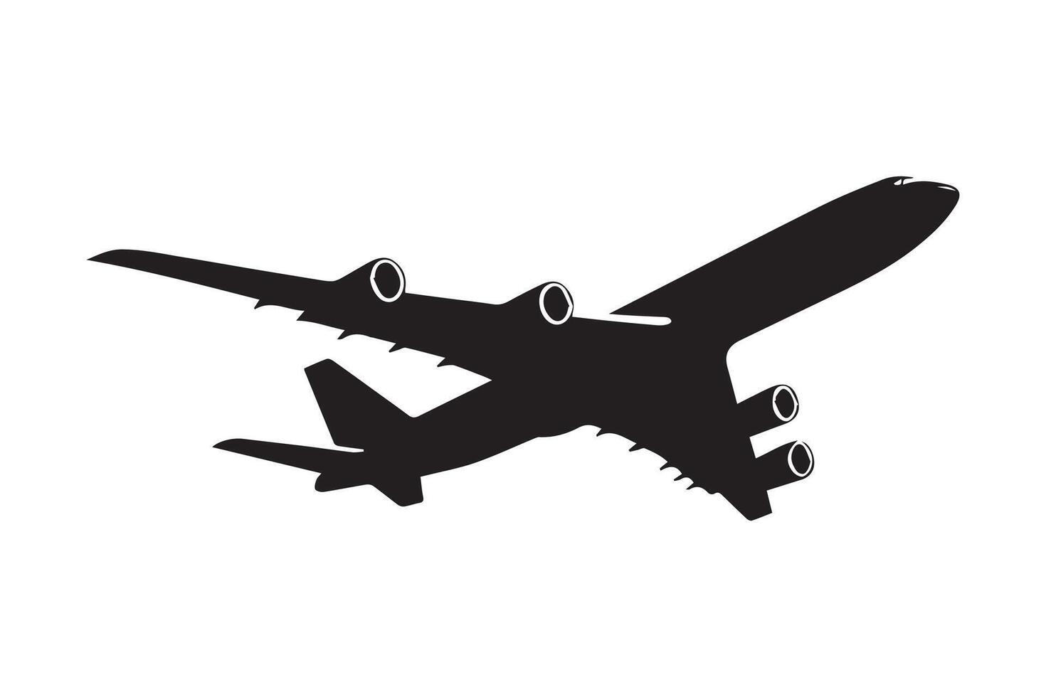 Airplane silhouette Illustration Artwork vector